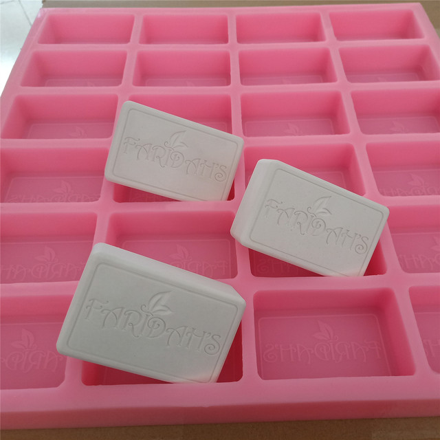 Customize Silicone Soap Mold 24 Holes Silicone Mold with Logo for Soap  Making